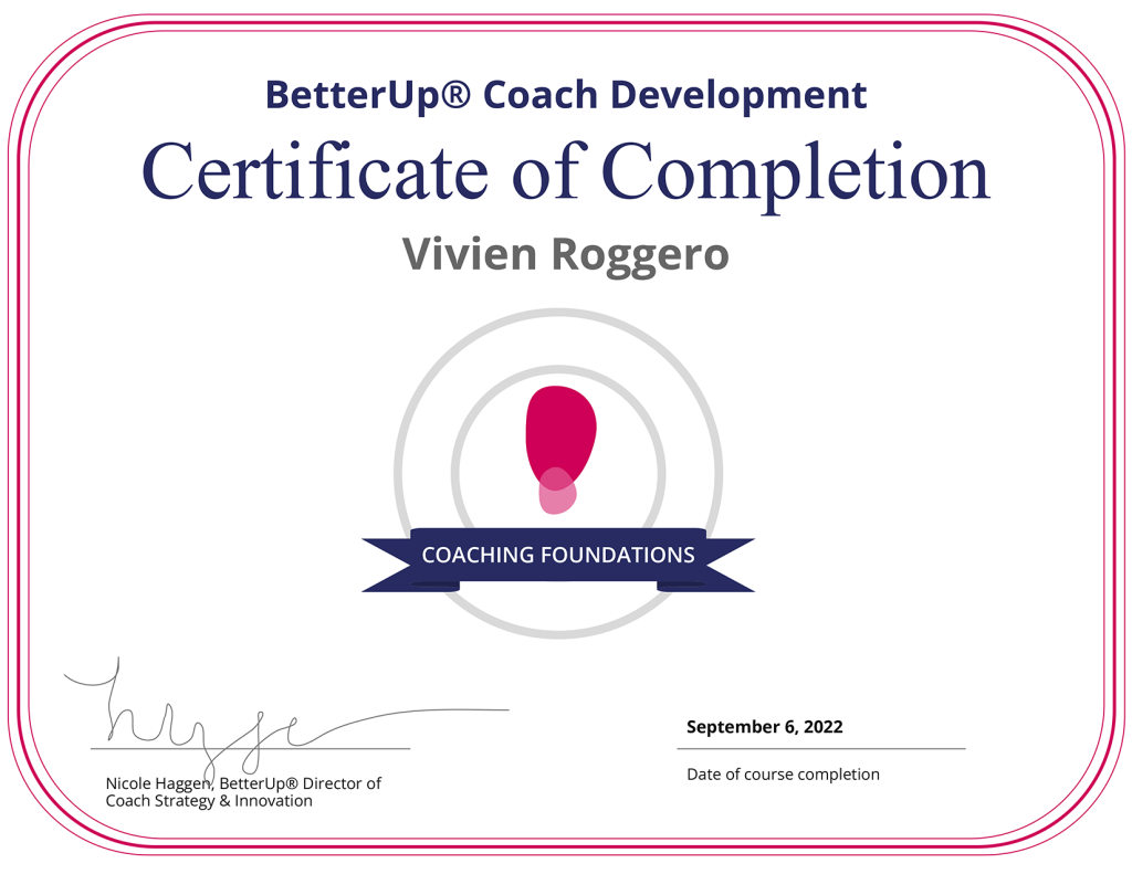 Vivien Roggero - Betterup - Coaching Foundation
