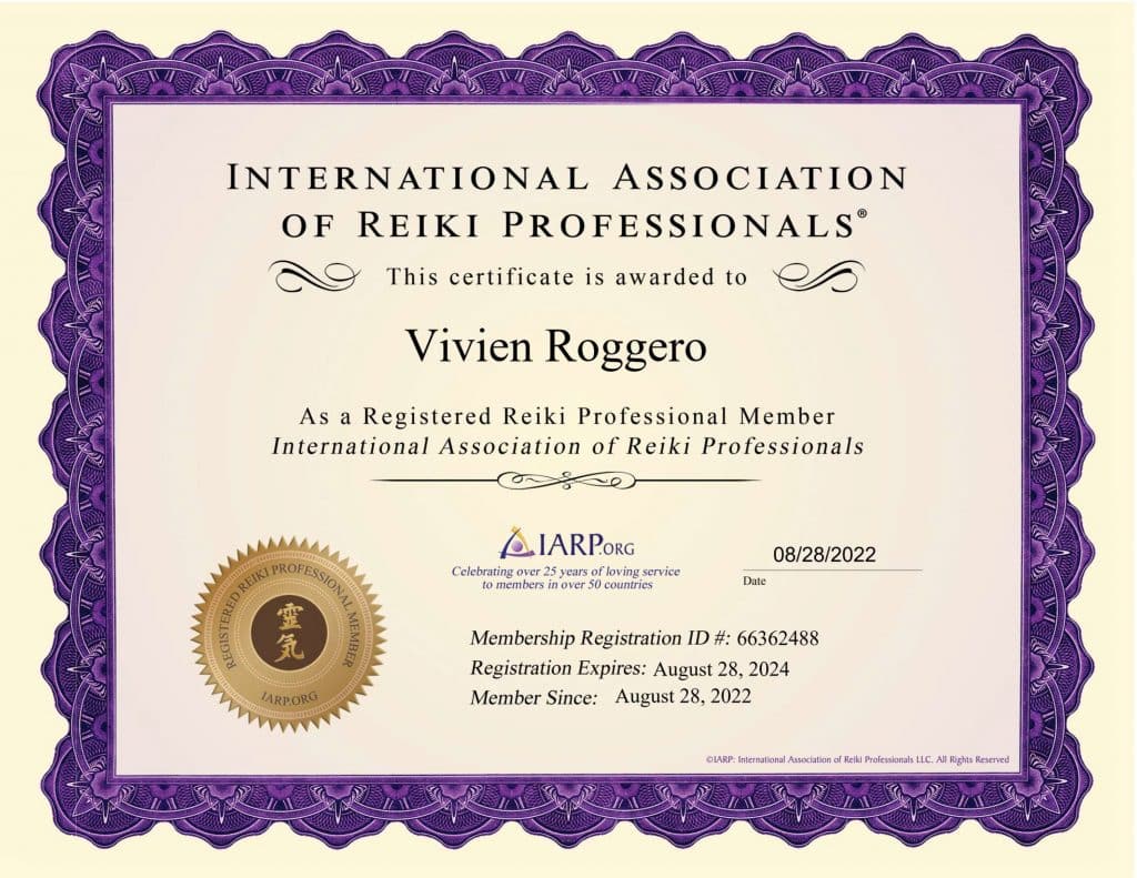 Vivien Roggero | Elite Transformation Coach | Iarp Certificate