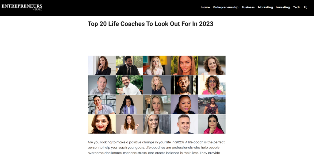 Vivien Roggero - Top 20 Coach 2023 - Press Article