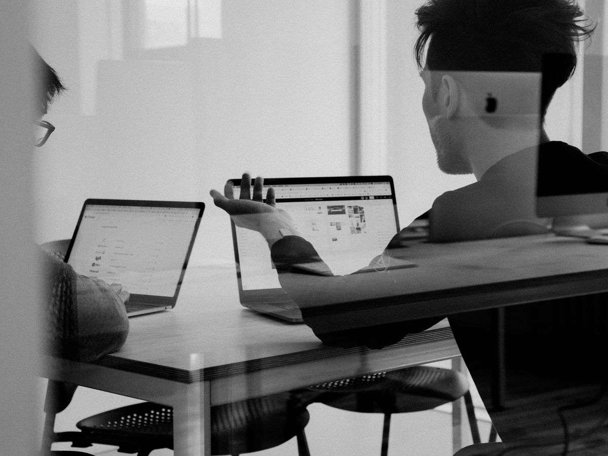 Man Using Macbook